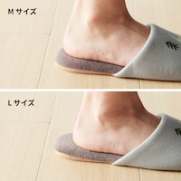 23.5cmの方が、MサイズとLサイズを履いた場合の比較　※仕様のみの参考です。