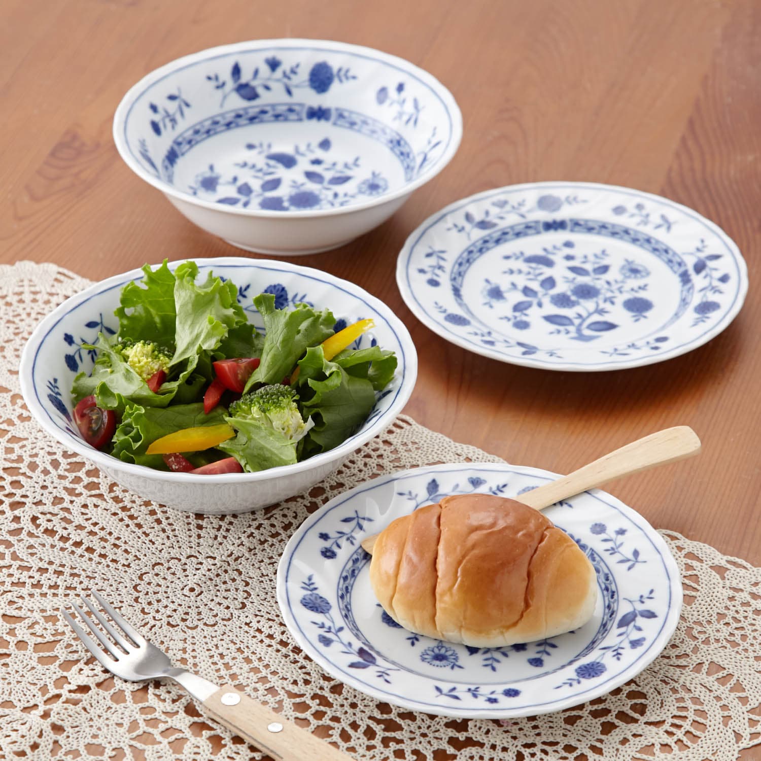 ＜ベルメゾン＞ブレッド皿 & サラダ皿「オニオン」4枚セット画像