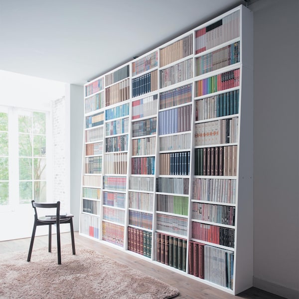 【ベルメゾン】突っ張り上置き付き1cmピッチ本棚