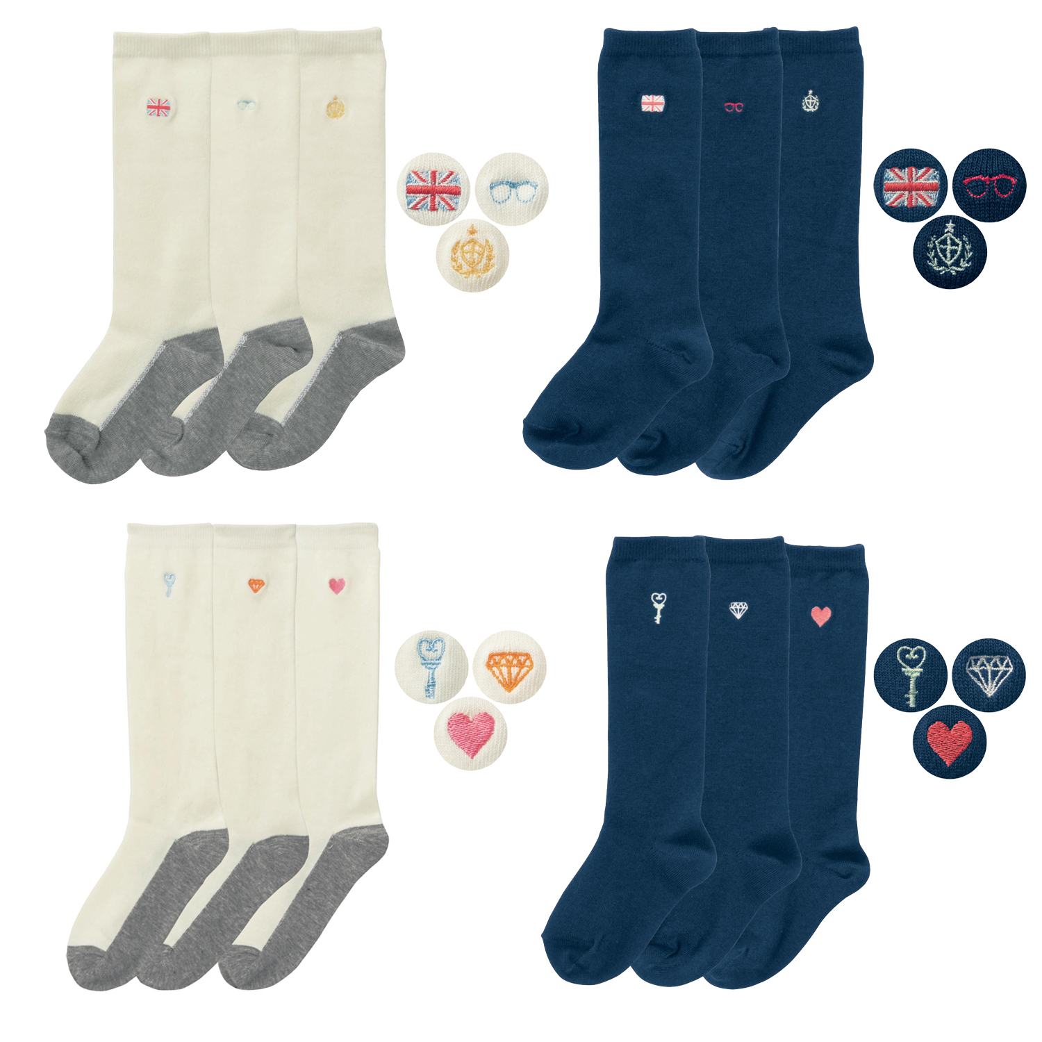 足底濃色刺繍靴下3柄セット ハイソックス 子供靴下 幼稚園 小学生 女の子 男の子 ジータ Gita 通販のベルメゾンネット 足底濃色刺繍靴下3柄セット ハイソックス 子供靴下 幼稚園 小学生 女の子 男の子 ジータ Gita 通販のベルメゾンネット