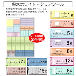 ホワイト3シート、クリア1シートの計4シートセットです。