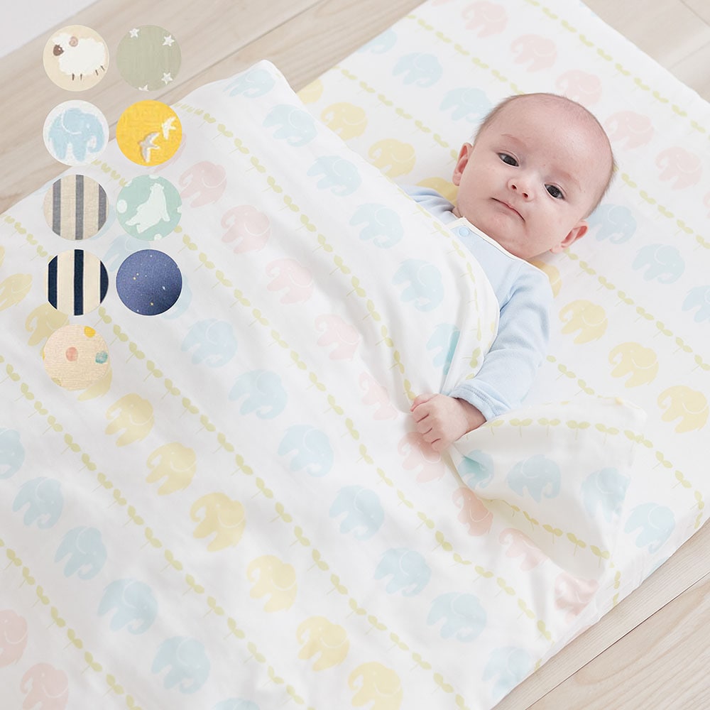 綿素材を使った2重ガーゼのベビー布団カバー（べビー布団/寝具
