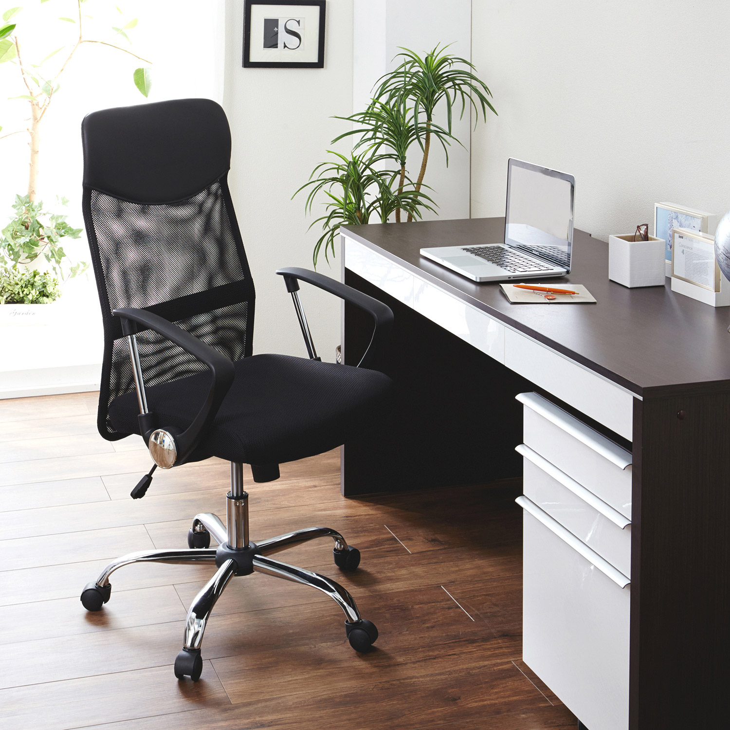 【ベルメゾン】メッシュハイバックチェア