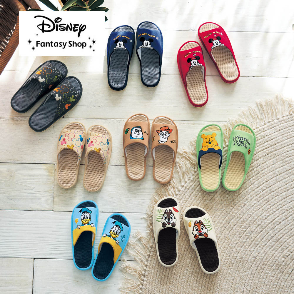 【ディズニー/Disney】キュートなデザインで足元快適!涼感コンフォートメッシュスリッパ(選べるキャラクター) 【夏スリッパ】