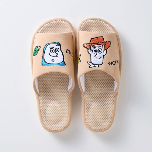 キュートなデザインで足元快適！涼感コンフォートメッシュスリッパ（選べるキャラクター） 【夏スリッパ】