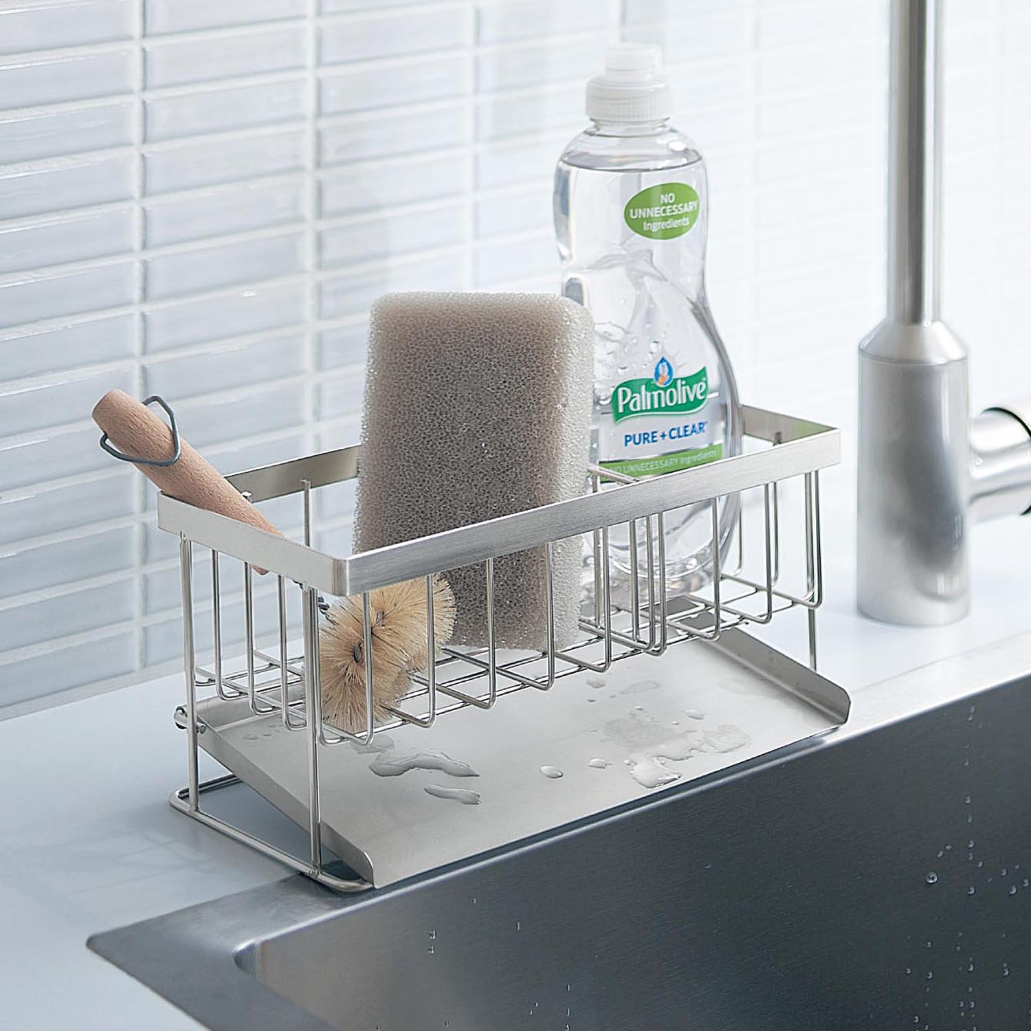 【ベルメゾン】斜めトレイ付き洗剤・スポンジラック