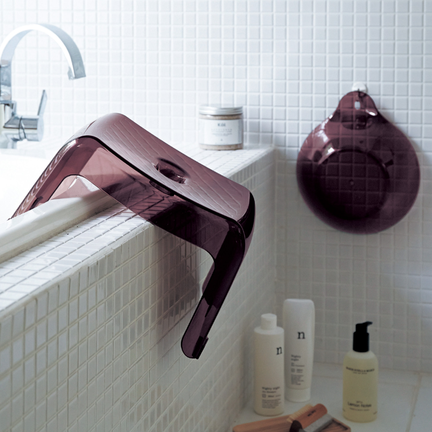 【ベルメゾン】バスチェア & 湯おけセット「カラリ」 【ベルメゾン】バスチェア & 湯おけセット「カラリ」