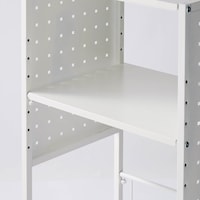 可動棚は5cmピッチ7段階で調節可能／幅はつまみを緩めて調節できます