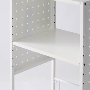 可動棚は5cmピッチ7段階で調節可能／幅はつまみを緩めて調節できます