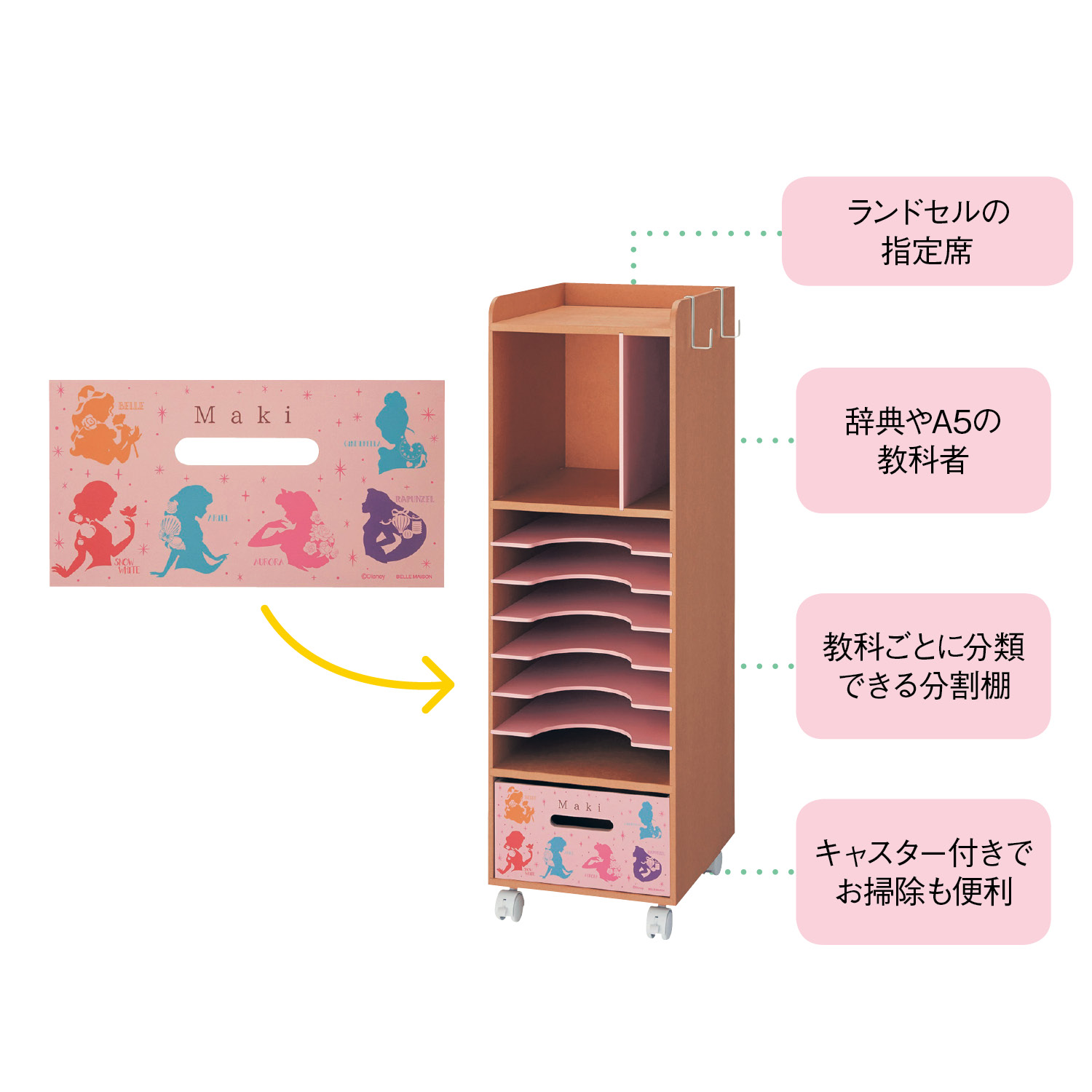 名入れ対応 自分で収納ラック 選べるキャラクター ディズニー Disney 通販のベルメゾンネット 名入れ対応 自分で収納ラック 選べるキャラクター ディズニー Disney 通販のベルメゾンネット