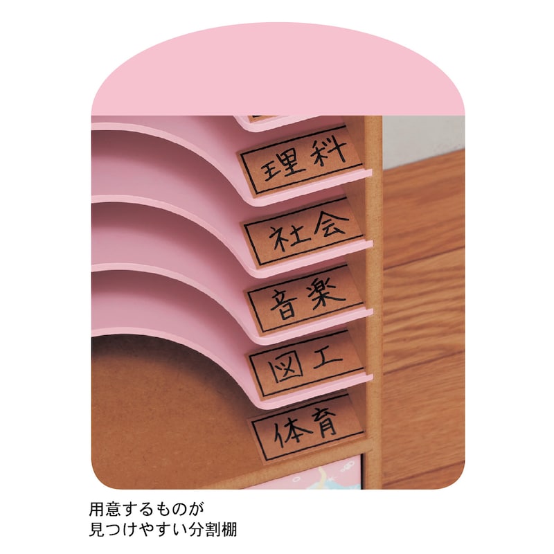 用意するものが見つけやすい分割棚（Cタイプ）