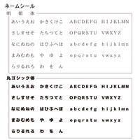 フォントは「明朝体」と「丸ゴシック体」の2種類から選択可能