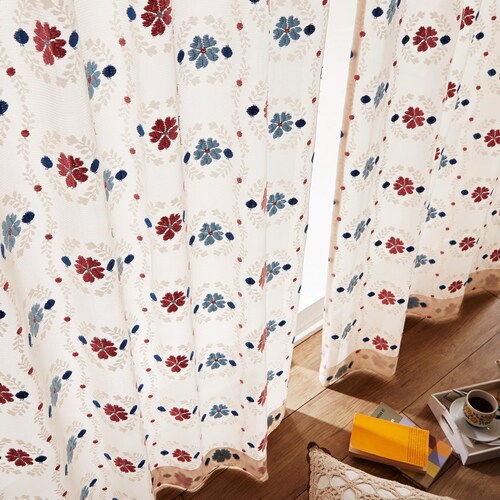 【５８サイズ】刺繍風汚れ防止加工付き・ＵＶカット・ミラーレースカーテン「ミニラボ」