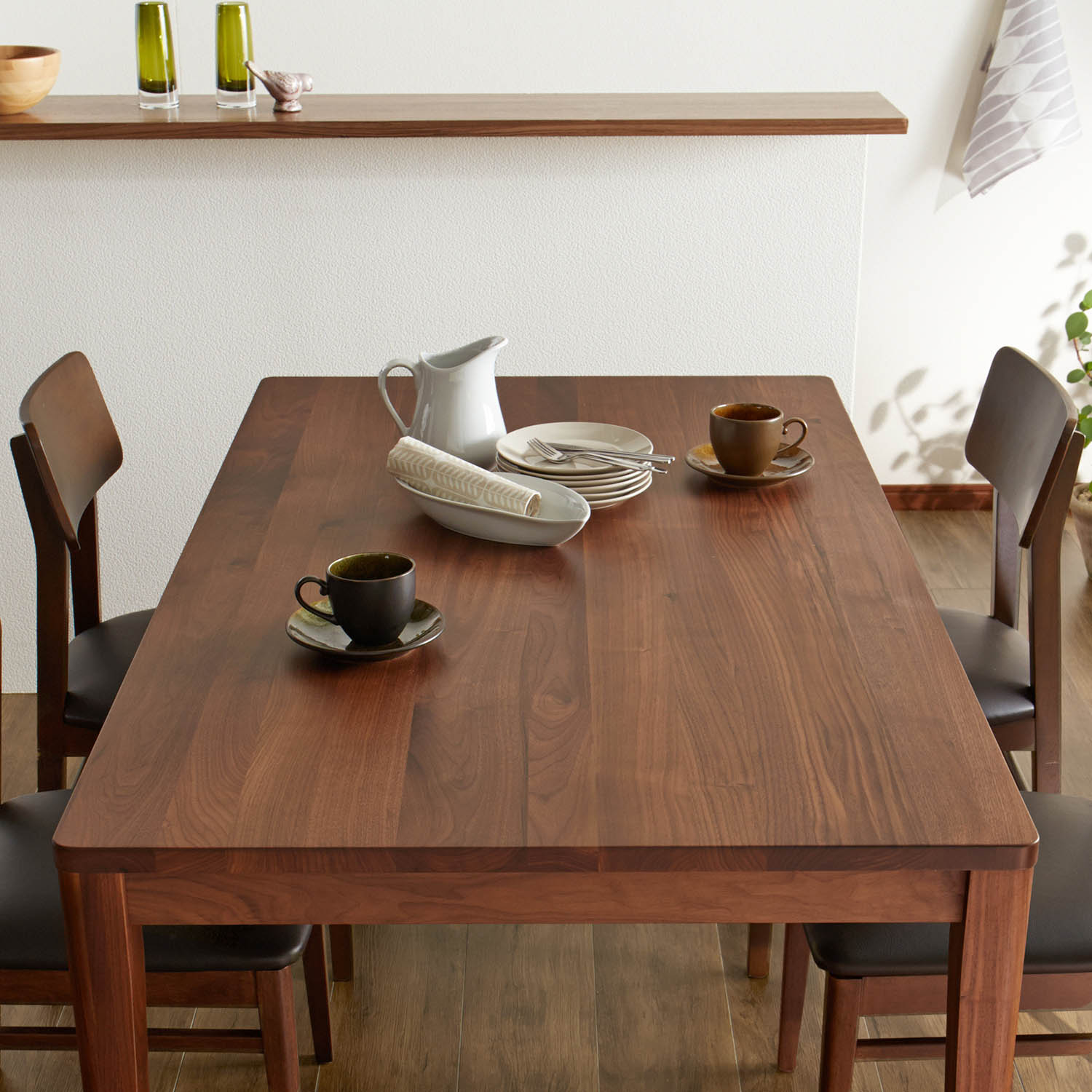 【高野木工/TAKANO MOKKOU】【幅・奥行1cmピッチサイズオーダー】ウォルナット材のダイニングテーブル【PLAIN】 【高野木工/TAKANO MOKKOU】【幅・奥行1cmピッチサイズオーダー】ウォルナット材のダイニングテーブル【PLAIN】