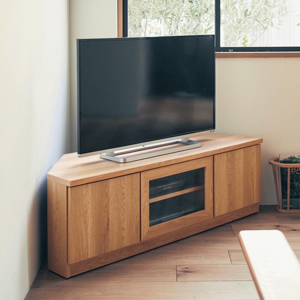 【ベルメゾン】高さと幅が選べる省スペースコーナーテレビ台[日本製]