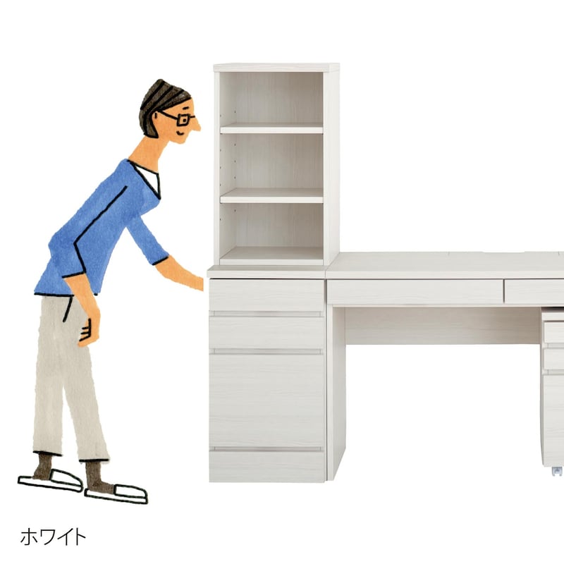 ※パソコンデスク、デスクワゴンは別売です。