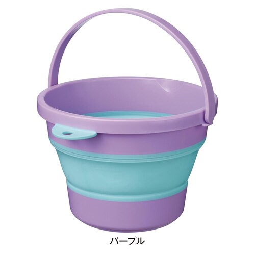 折りたためる持ち手つきソフトミニバケツ ＜約３．７リットル＞