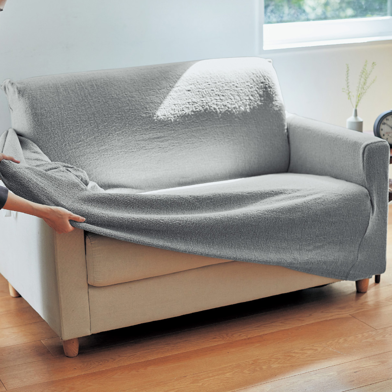 【ベルメゾン】ぴったりフィットするミックスツイード調の伸びる撥水ソファーカバー 【ベルメゾン】ぴったりフィットするミックスツイード調の伸びる撥水ソファーカバー