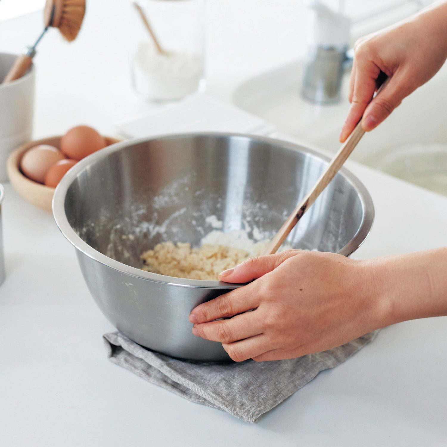 すっきり収納できるステンレスボウル&ザルセット <6点/2点セット> すっきり収納できるステンレスボウル&ザルセット <6点/2点セット>