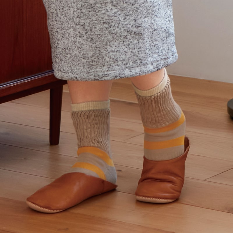 イエロー系＆オートミール杢