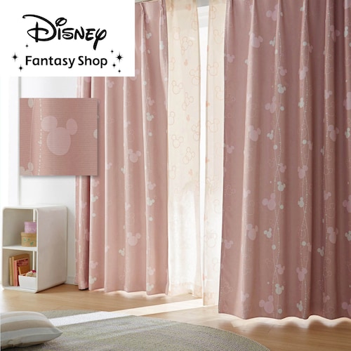 サイズが豊富な遮光カーテン「ミッキーモチーフ」［2枚組］［1枚］（ディズニー/Disney）