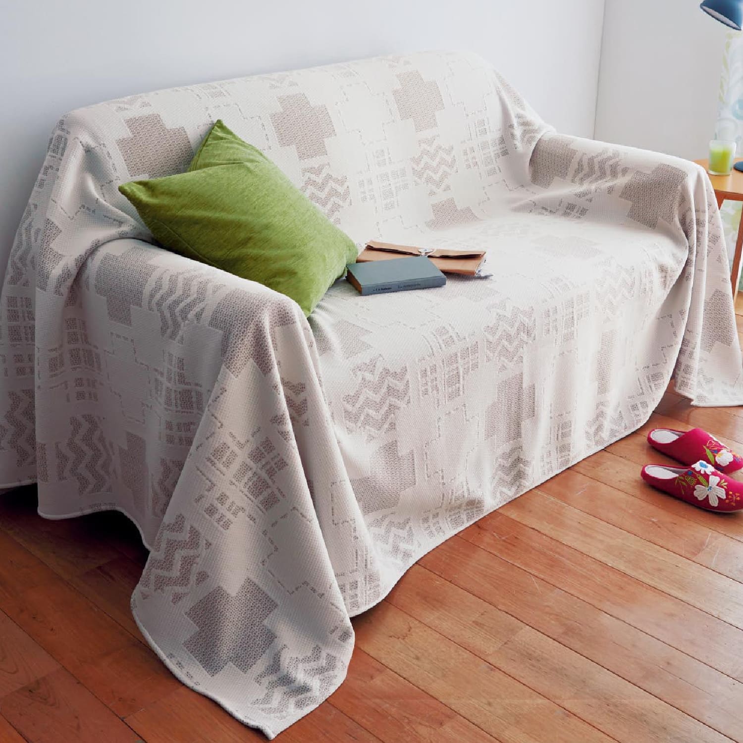 膨れ織りジャカードマルチカバー・ソファーカバーの大画像