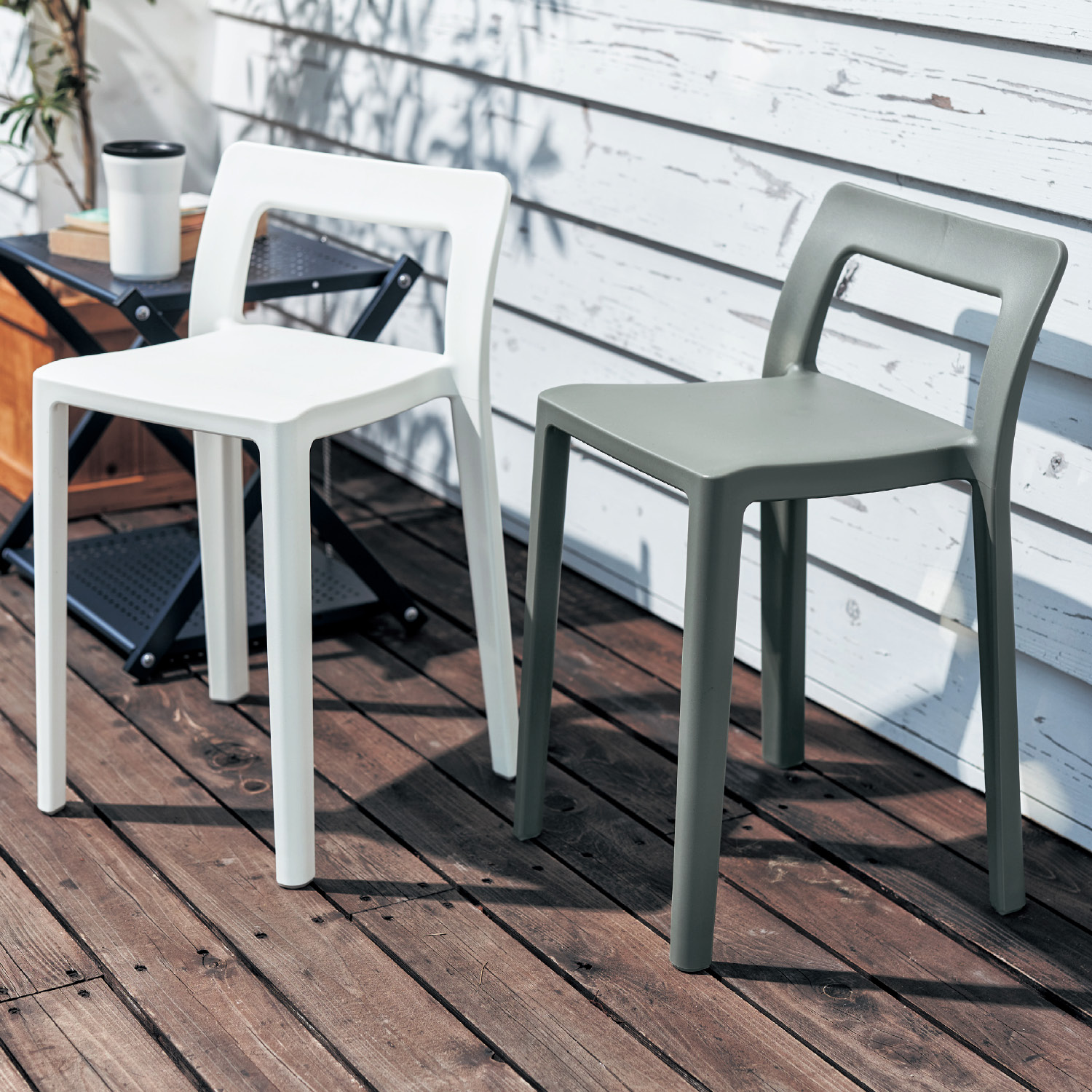 【ベルメゾン】コンパクトスタッキングチェア