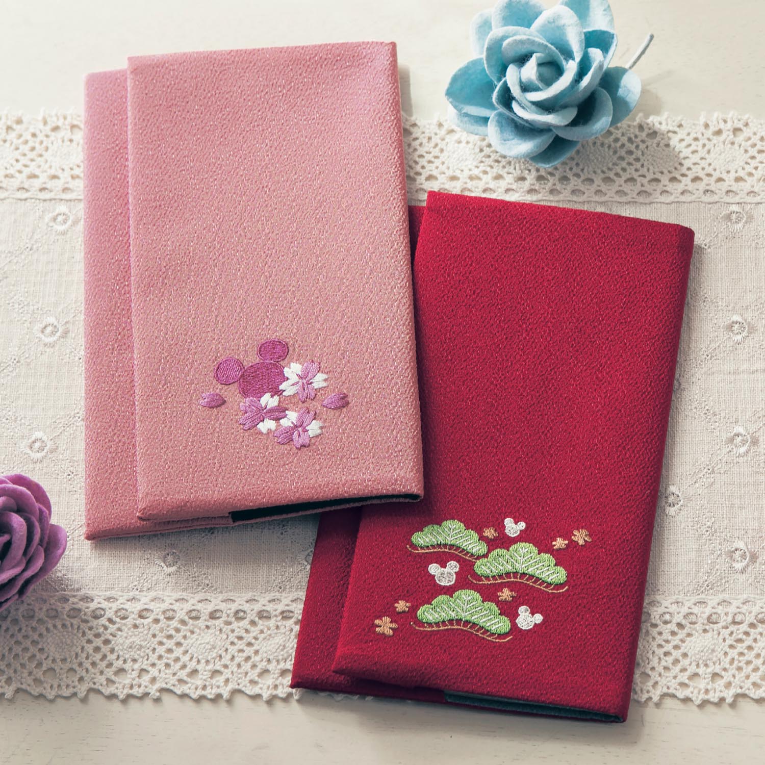 【ディズニー/Disney】リバーシブル袱紗「ミッキーモチーフ」