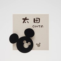 ホワイト／ミッキーモチーフ・正方形