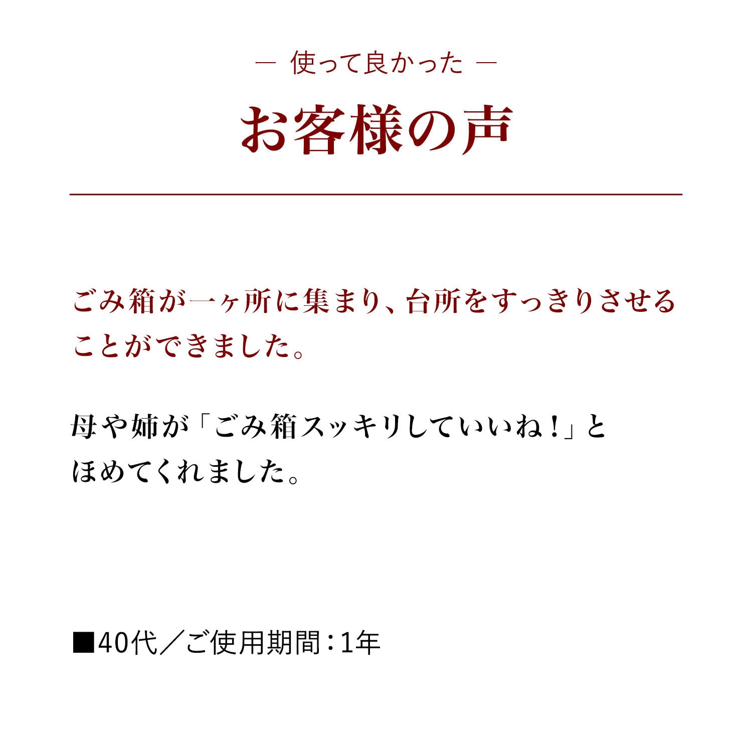 高さが揃う縦型分別ダストボックス［日本製］（キッチンゴミ箱/分別