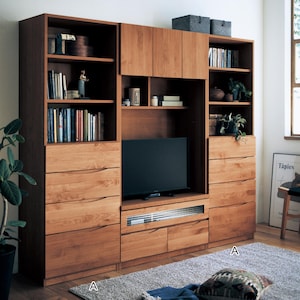 A・チェスト／幅60cm　2台使用時　※テレビ台は別売り　