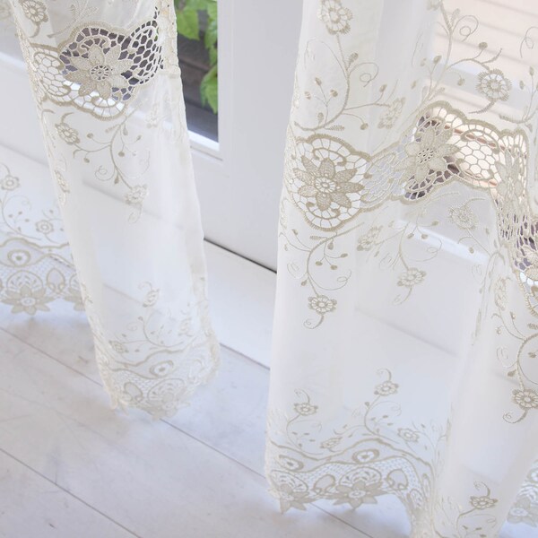 【ベルメゾン】【オーダー】 トルコ刺繍オーダーレースカーテン