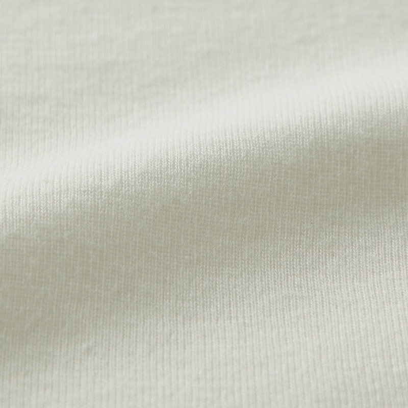 伸びが良くやわらかな綿100％フライス素材