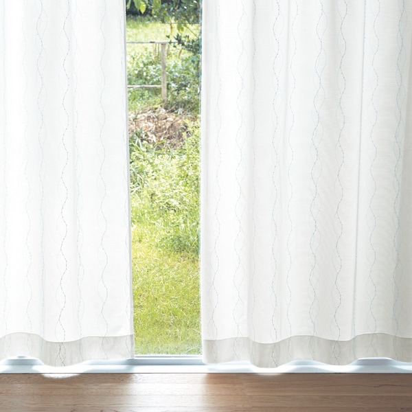 【ベルメゾン】【お買い得な既製サイズ】 部屋を明るくするUVカット・遮熱・ミラーレースカーテン