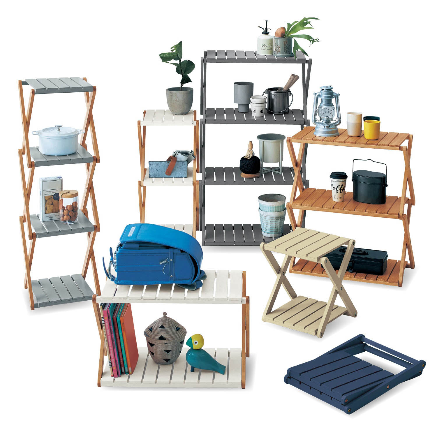 【BELLE MAISON DAYS】簡単に折りたためるラック