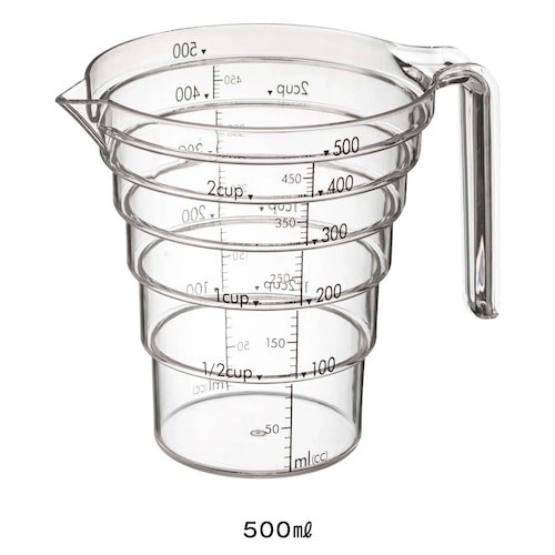上からでも見やすい電子レンジ対応計量カップ ＜２００ＭＬ／５００ＭＬ＞