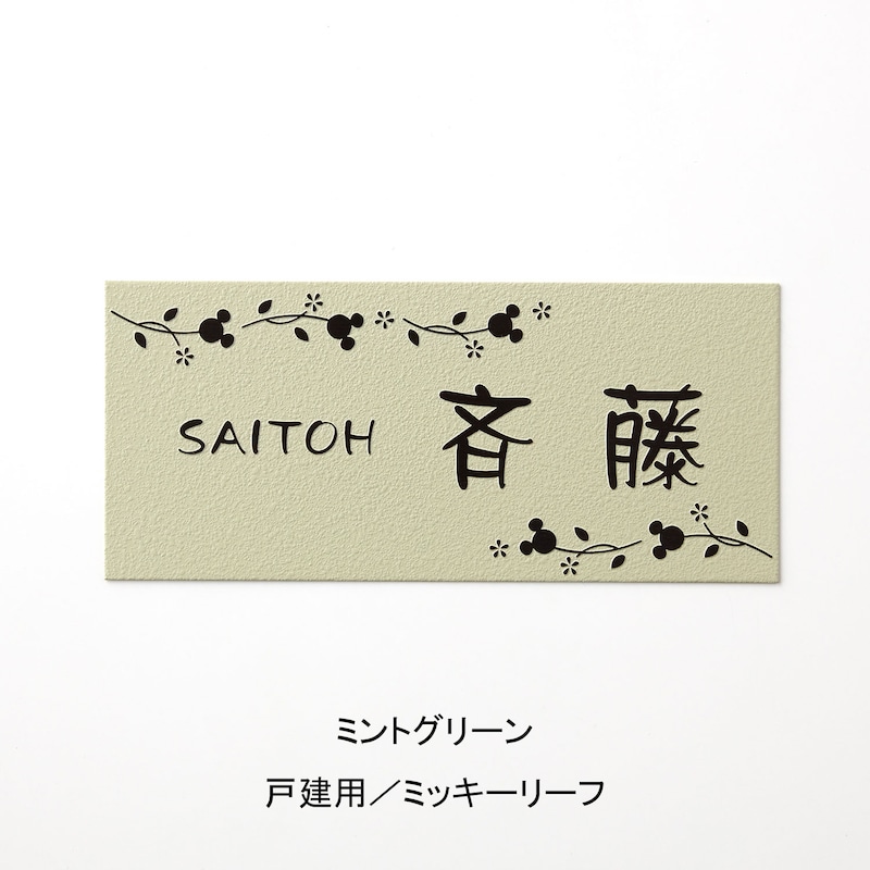 ミントグリーン／戸建て用ミッキーリーフ／流隷体