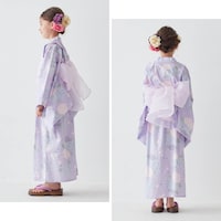ラベンダー系／モデル身長127cm・130～140サイズ着用