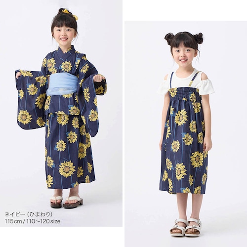 サマーワンピースとしても使える！２ＷＡＹ浴衣セット 【子供服】
