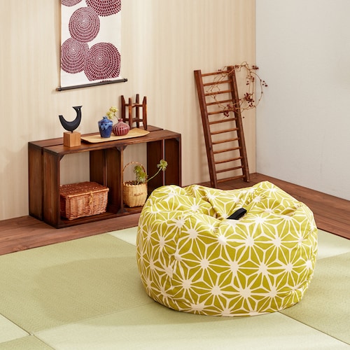 大型お手玉ビーズクッション ＜約６８×６８×高さ３０ｃｍ＞