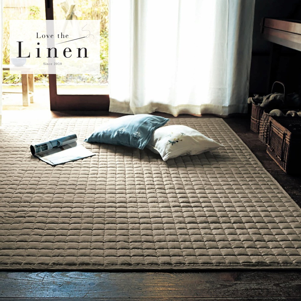 【ラブザリネン/Love the Linen】フレンチリネンキルトラグ