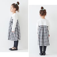 ブラック・十分丈／モデル身長106cm・110サイズ着用
