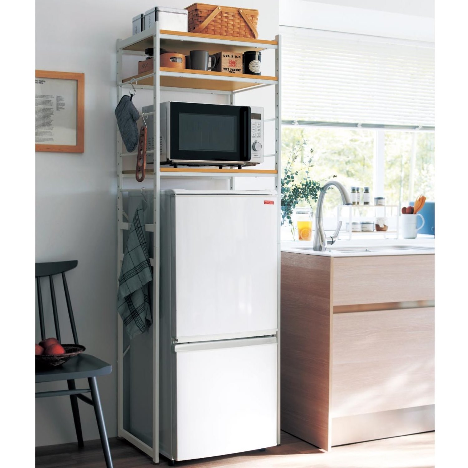 【ベルメゾン】小型冷蔵庫上ラック 【ベルメゾン】小型冷蔵庫上ラック