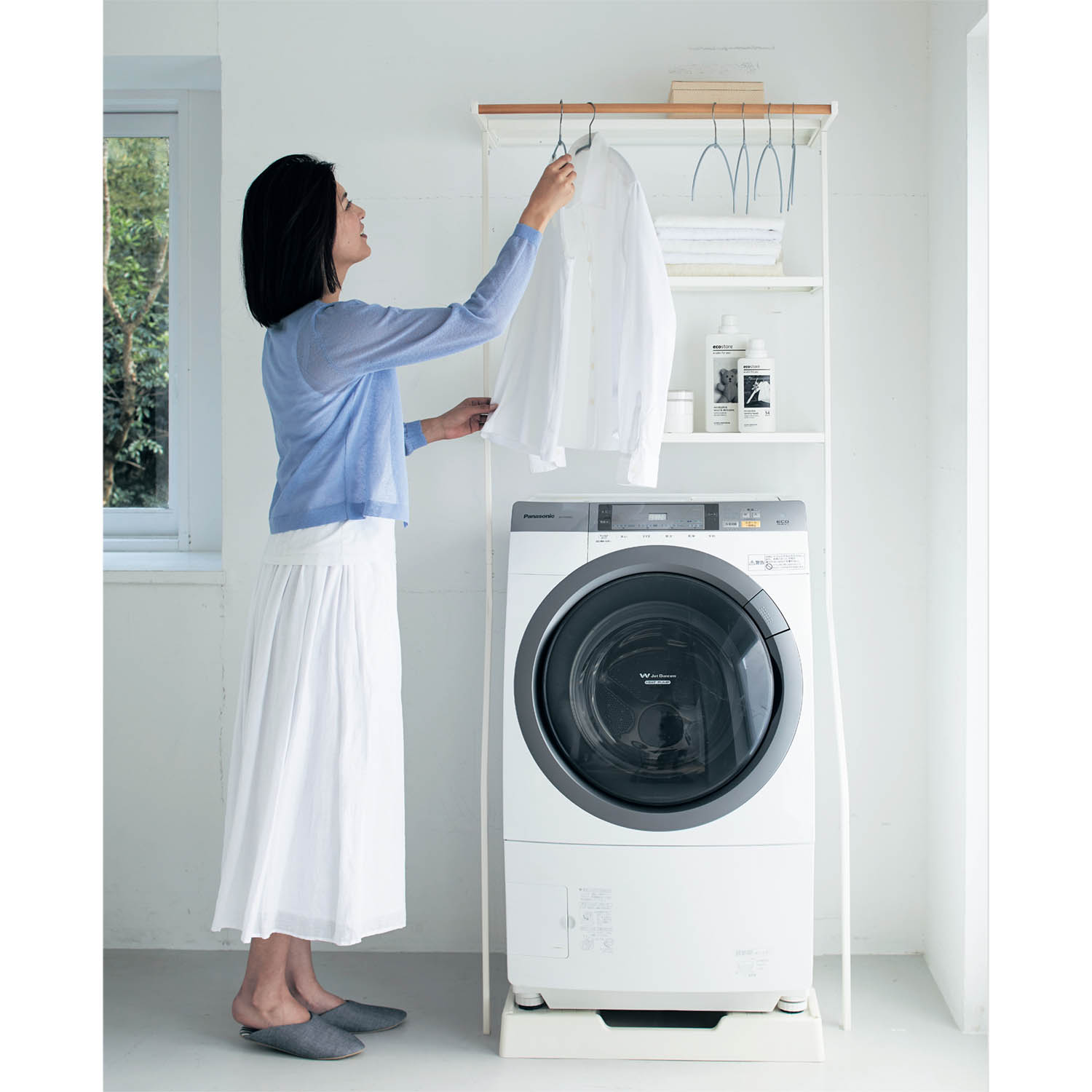 【タワー/tower】立て掛け式ランドリーラック 【タワー/tower】立て掛け式ランドリーラック