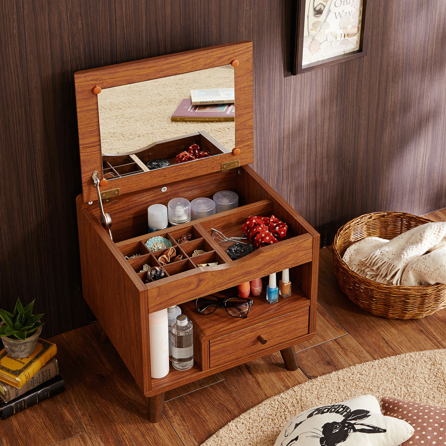 【ベルメゾン】丸みが可愛いコンパクトドレッサー