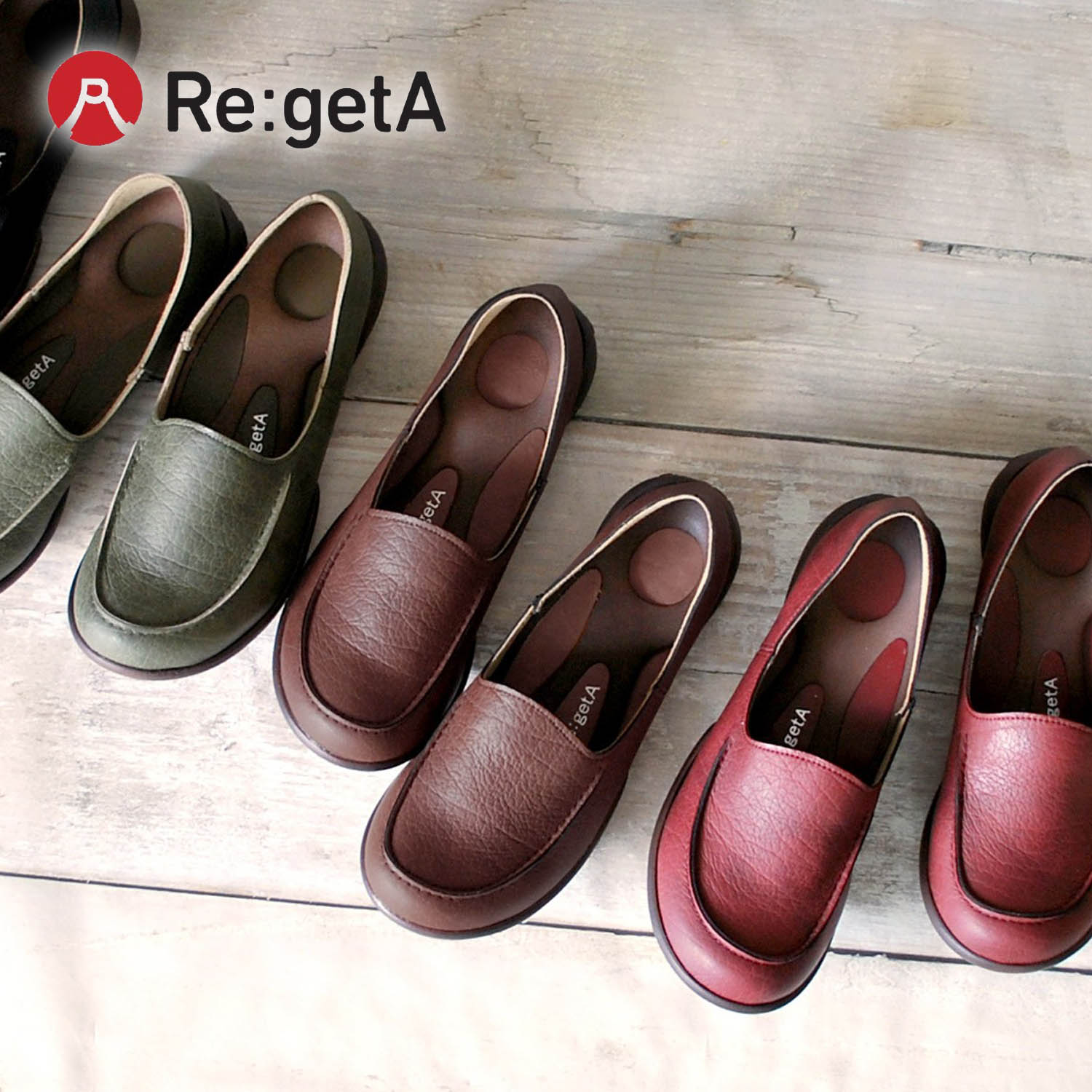 【リゲッタ/Re:getA】コンフォートローファー【日本製】 【蒸れにくい素材】 【リゲッタ/Re:getA】コンフォートローファー【日本製】 【蒸れにくい素材】