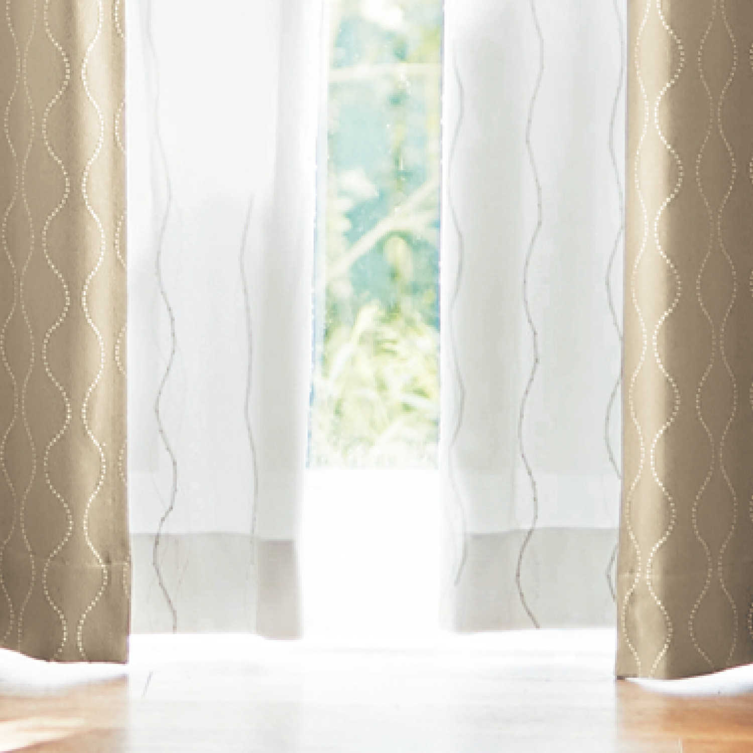 【ベルメゾン】【オーダー】 部屋を明るくするUVカット・遮熱・ミラーオーダーレースカーテン