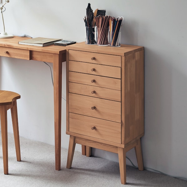 【ベルメゾン】天然木アルダー材を使った書類チェスト