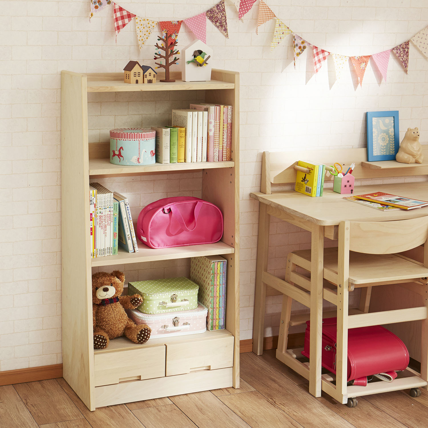 【ベルメゾン】北海道産樺材の本棚