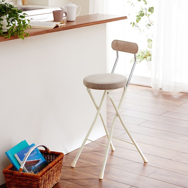 【ベルメゾン】クッション座面の折り畳みハイチェア